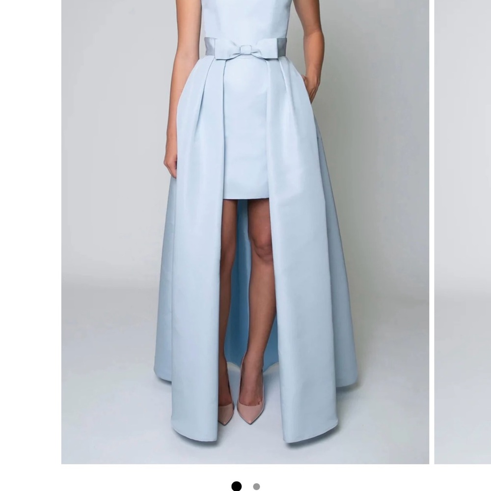 Elegant Light Blue Evening Gown by Alexia Maria Convertible Collection